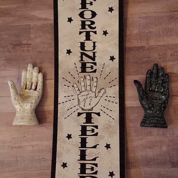 Fortune Teller Palm Reader Wall Door Sign Plaque Psychic Hamsa Halloween Decor - Picture 5 of 14